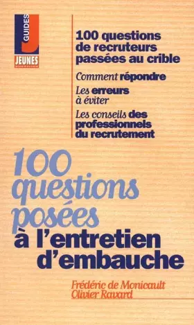 Couverture du produit · 100 questions posées à l'entretien d'embauche