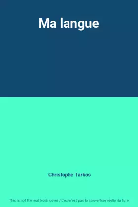 Couverture du produit · Ma langue