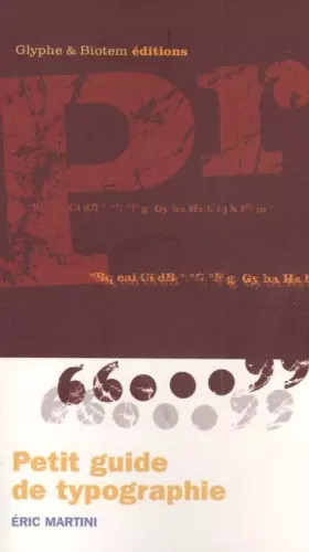 Couverture du produit · Petit guide de typographie