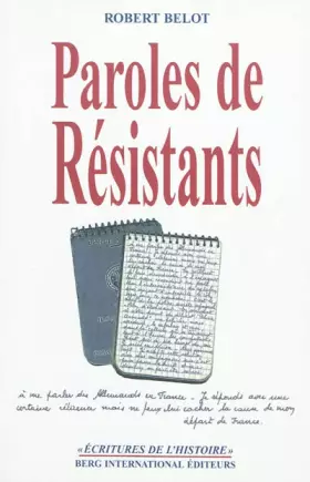 Couverture du produit · Paroles de Résistants