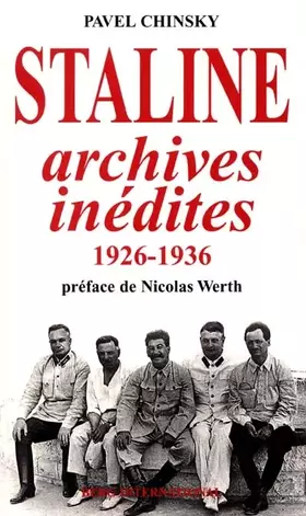 Couverture du produit · Staline : Archives inédites, 1926-1936