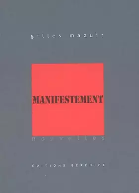 Couverture du produit · Manifestement