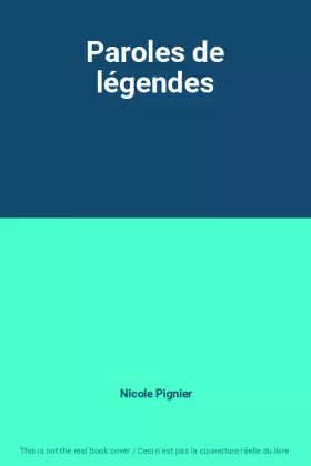 Couverture du produit · Paroles de légendes