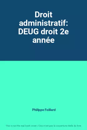 Couverture du produit · Droit administratif: DEUG droit 2e année