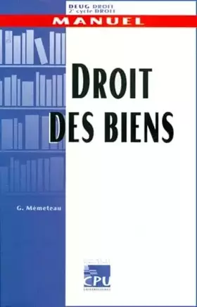 Couverture du produit · Droit des biens