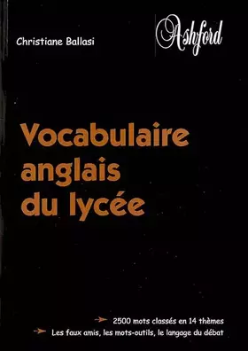 Couverture du produit · Vocabulaire anglais du lycée