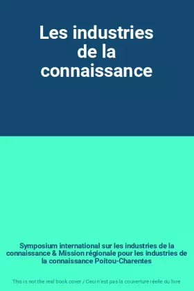 Couverture du produit · Les industries de la connaissance