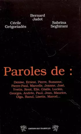 Couverture du produit · Paroles de...