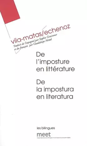Couverture du produit · DE L'IMPOSTURE EN LITTERATURE