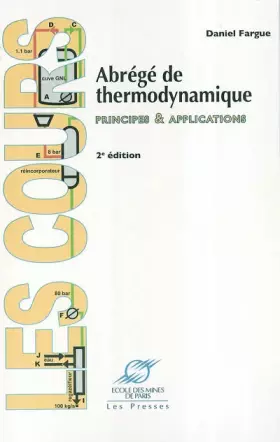 Couverture du produit · Abrégé de thermodynamique : Principes & applications