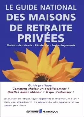 Couverture du produit · Guide national des maisons de retraite privées