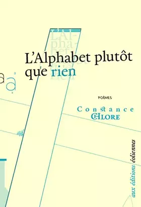 Couverture du produit · L'alphabet plutôt que rien