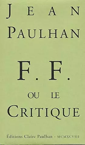 Couverture du produit · F.F. ou Le critique