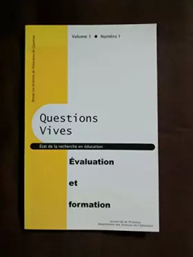 Couverture du produit · Questions Vives : évaluation et formation
