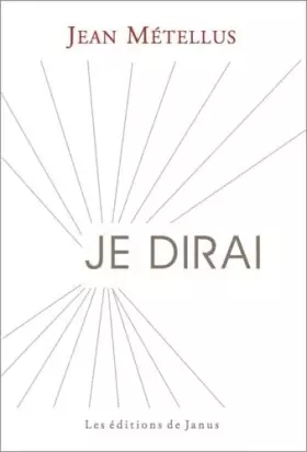 Couverture du produit · Je dirai