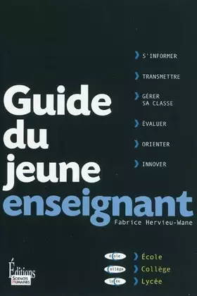 Couverture du produit · Guide du jeune enseignant