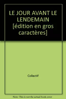 Couverture du produit · le jour avant le lendemain