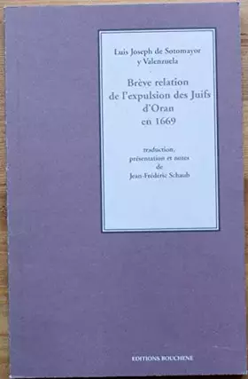 Couverture du produit · Brève relation de l'explusion des Juifs d'Oran en 1669
