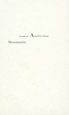 Couverture du produit · Monuments