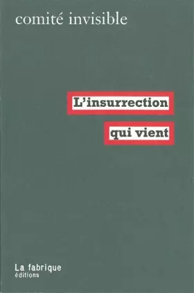 Couverture du produit · L'insurrection qui vient