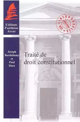 Couverture du produit · Traité de droit constitutionnel