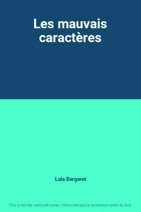 Couverture du produit · Les mauvais caractères