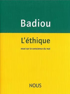 Couverture du produit · L'éthique : Essai sur la conscience du mal