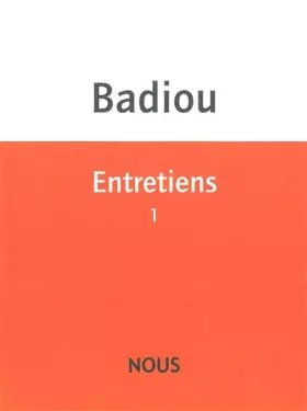 Couverture du produit · Entretiens: Tome 1 (1981-1996)