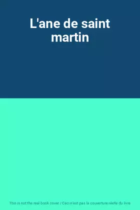 Couverture du produit · L'ane de saint martin