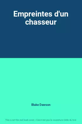 Couverture du produit · Empreintes d'un chasseur