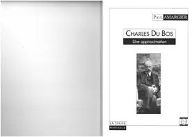 Couverture du produit · Charles du Bos : Une approximation