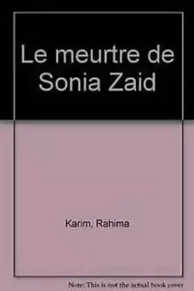 Couverture du produit · Le meurtre de Sonia Zaid