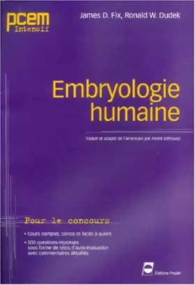 Couverture du produit · Embryologie humaine