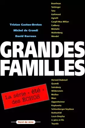 Couverture du produit · Grandes familles