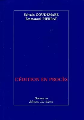 Couverture du produit · L'édition en procès