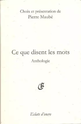 Couverture du produit · Ce que disent les mots