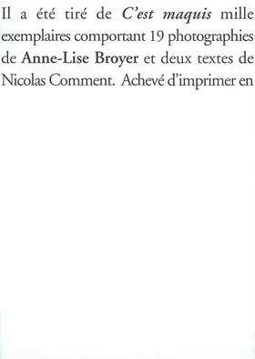 Couverture du produit · C'Est Maquis