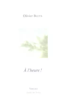 Couverture du produit · A l'heure !