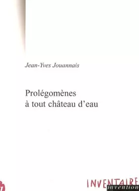 Couverture du produit · Prolégomènes à tout château d'eau