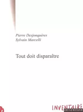 Couverture du produit · Tout doit disparaître
