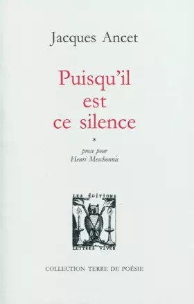 Couverture du produit · Puisqu'il est ce silence