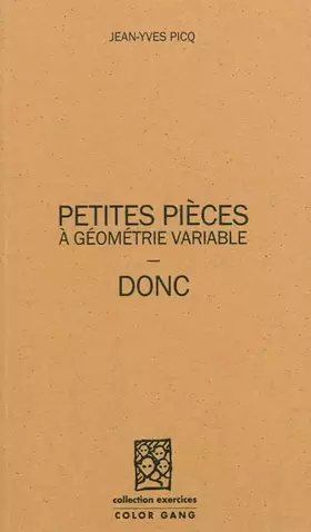 Couverture du produit · Petites pièces à géométrie variable, donc