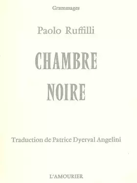 Couverture du produit · Chambre noire