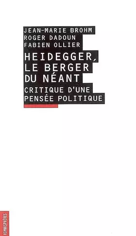 Couverture du produit · Heidegger, le Berger du Neant