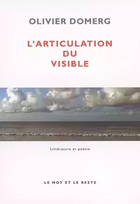 Couverture du produit · L'Articulation du visible