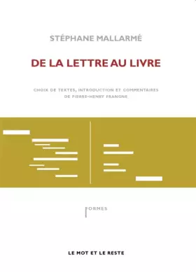 Couverture du produit · De la lettre au livre