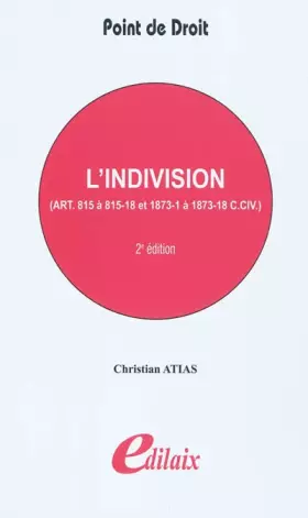 Couverture du produit · L'indivision