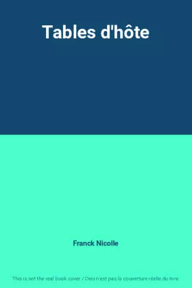 Couverture du produit · Tables d'hôte