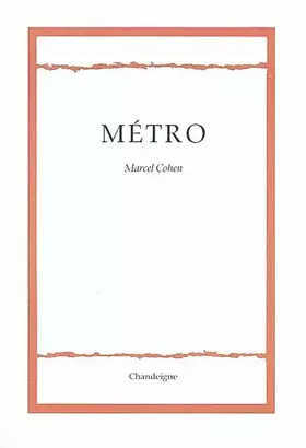 Couverture du produit · Métro