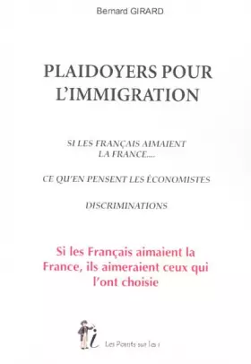 Couverture du produit · Plaidoyers pour l'immigration